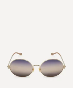 Chloé Sunglasses & Glasses^Oversized Round Metal Sunglasses