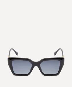 Fendi Sunglasses & Glasses^Oversized Square FF Diamonds Black Acetate Sunglasses