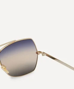 Chloé Sunglasses & Glasses^Oversized Square Metal Sunglasses