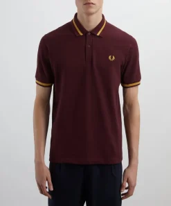 Fred Perry Tops^Oxblood M12 Twin Tipped Polo Shirt