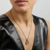 Acanthus Necklaces^Oxidised Silver Crescent Star Triangle Quartz Amulet Pendant Necklace