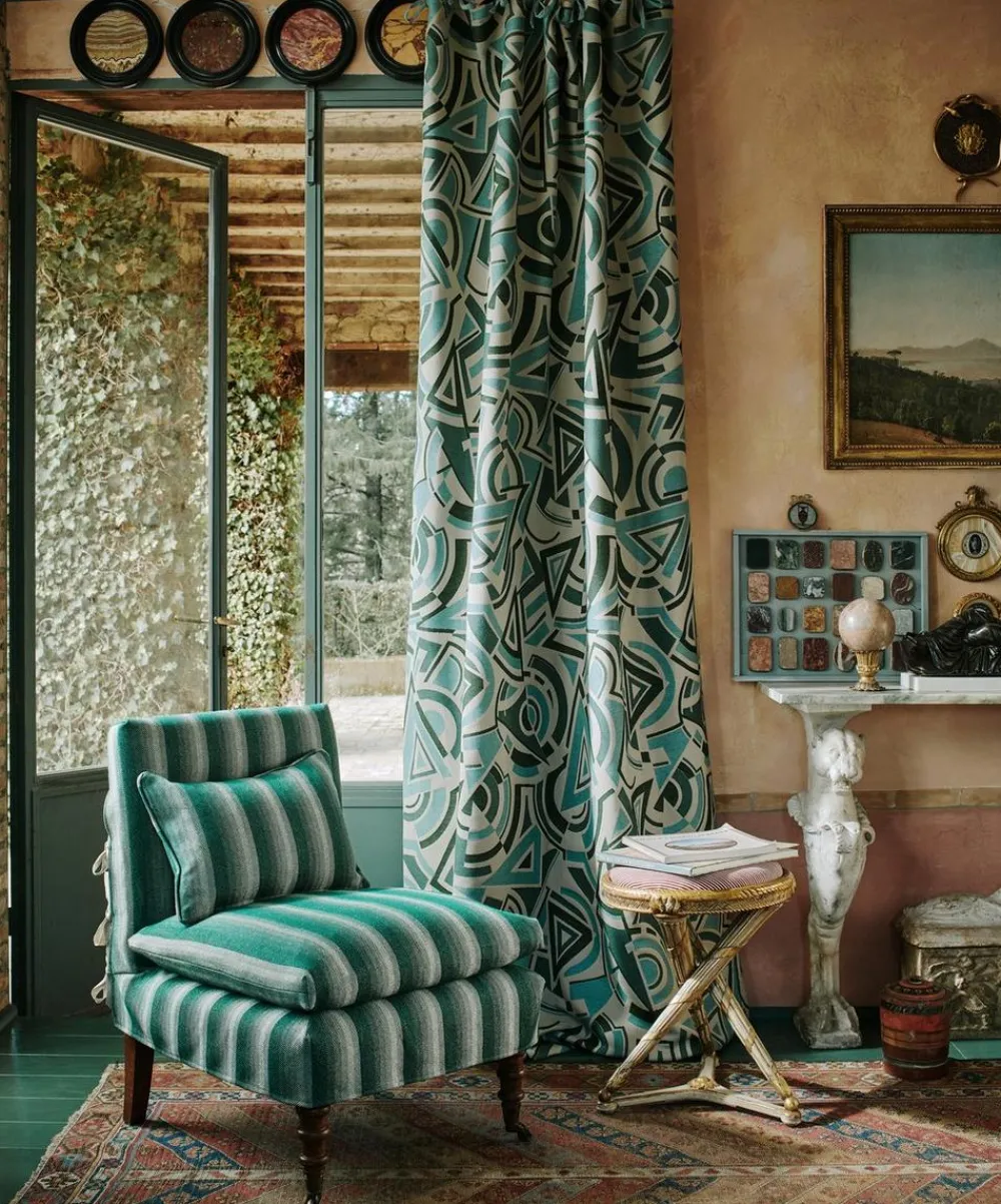 Liberty Interiors Furnishing Fabrics^Painted Elements in Vesuvio