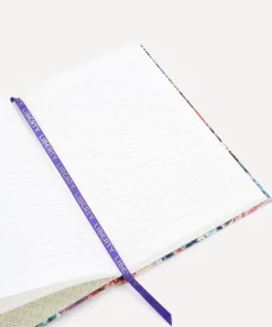 Liberty Stationery And Games^Painted Travels Print Cotton A5 Lined Notebook