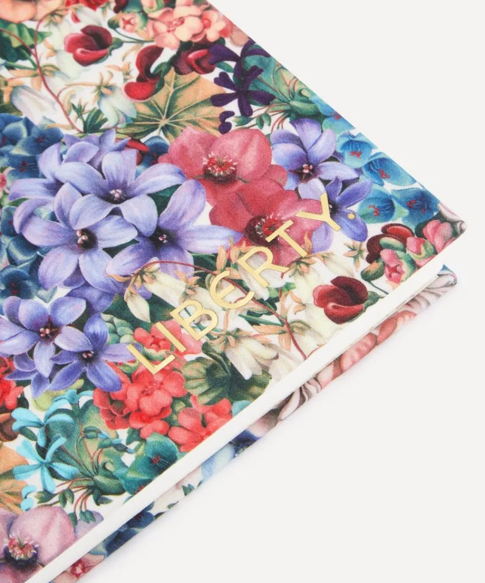 Liberty Stationery And Games^Painted Travels Print Cotton A5 Lined Notebook