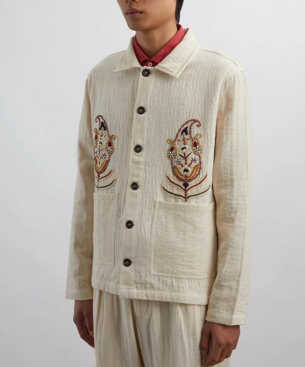 Kartik Research Coats & Jackets^Paisley Embroidered Cropped Jacket