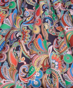 Liberty Fabrics Silk Satin^Paisley Fanfare Silk Satin