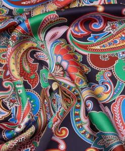Liberty Fabrics Silk Satin^Paisley Fanfare Silk Satin