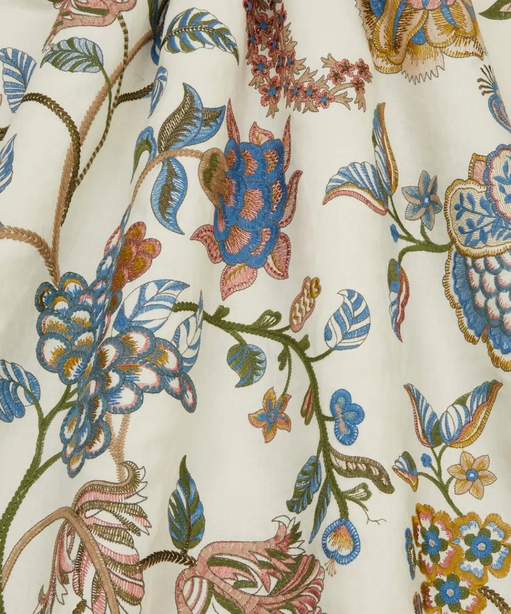 Liberty Interiors Furnishing Fabrics^Palampore Embroidery in Lapis