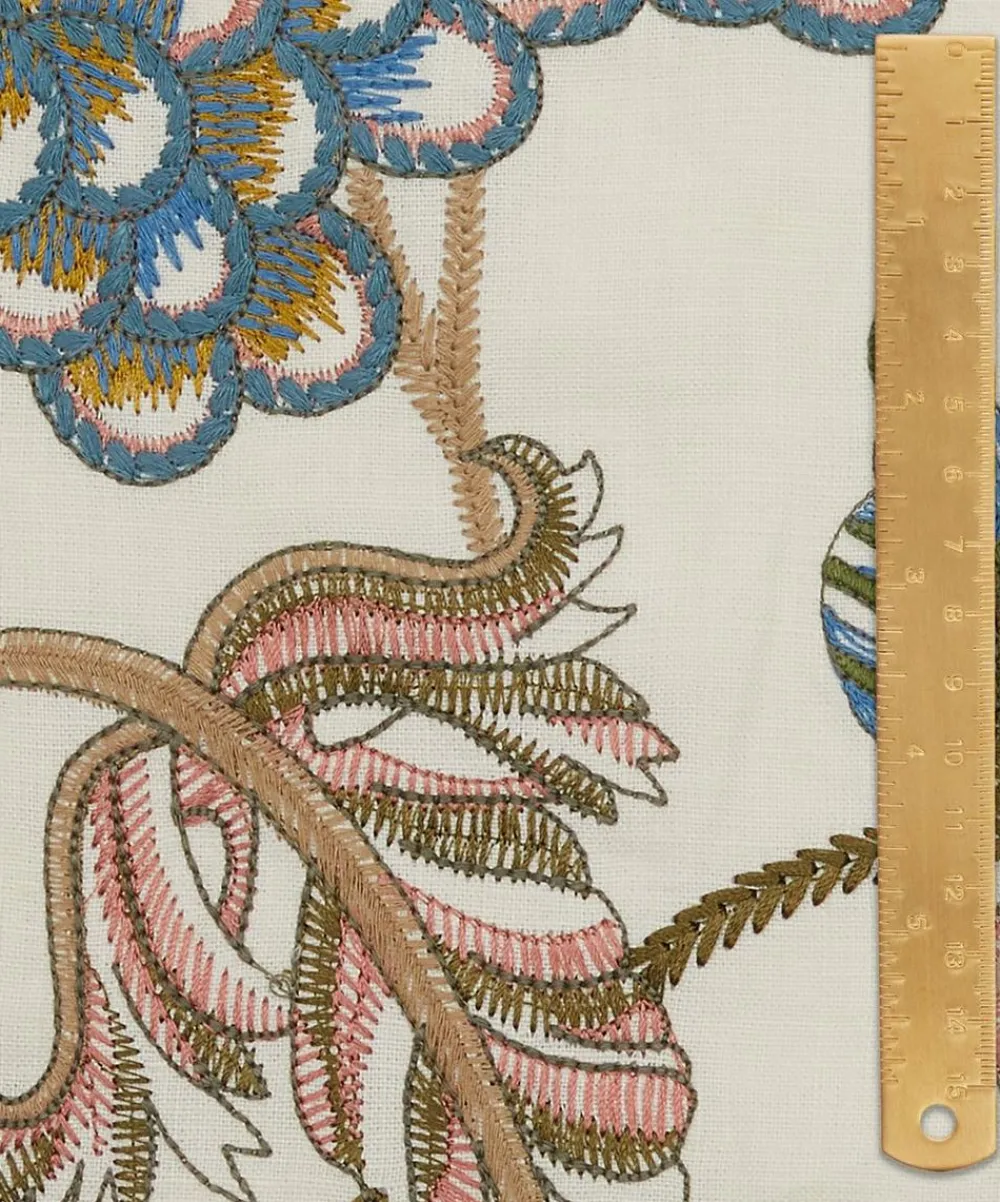 Liberty Interiors Furnishing Fabrics^Palampore Embroidery in Lapis