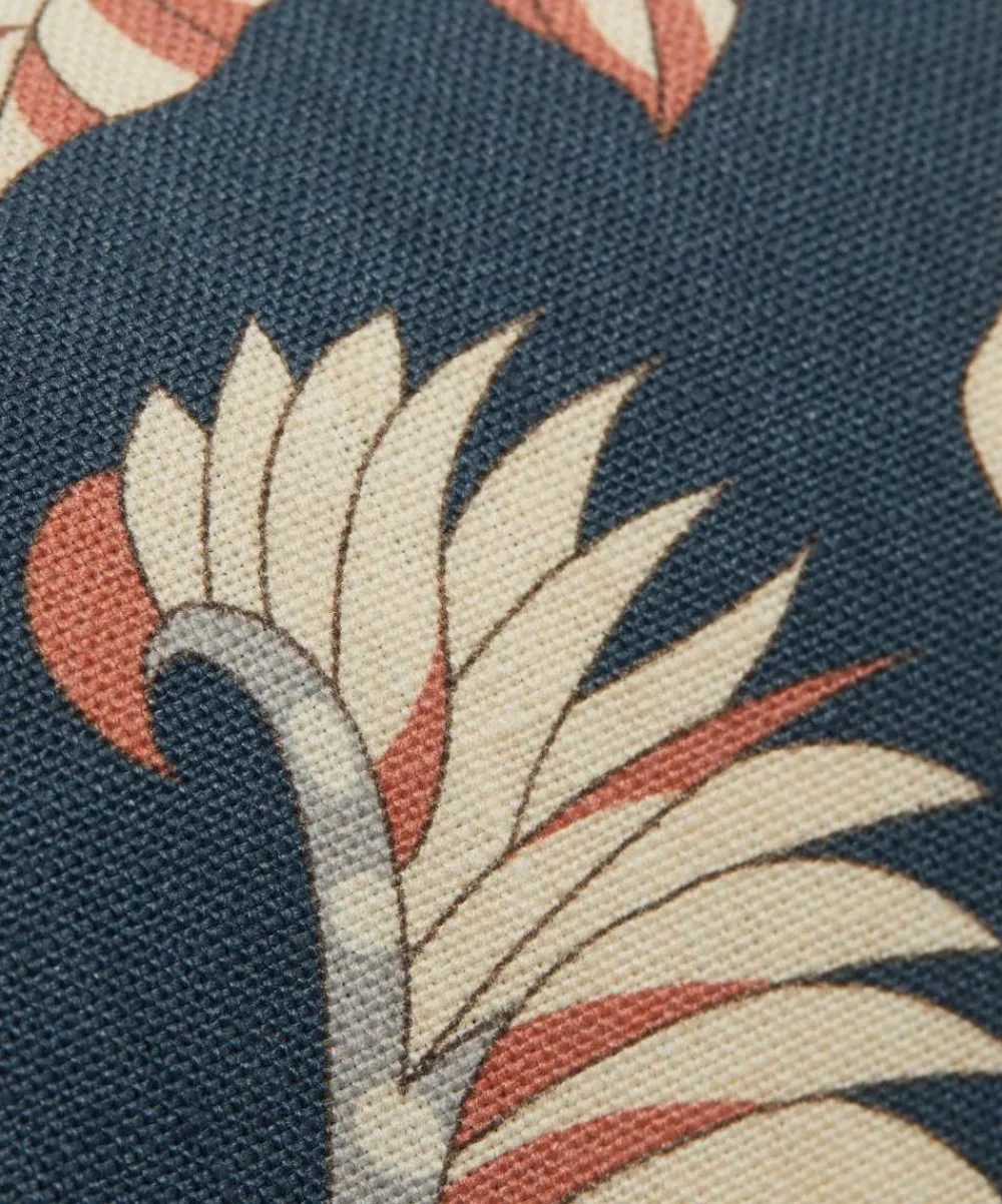 Liberty Interiors Furnishing Fabrics^Palampore Trail Landsdowne Linen in Pewter Blue