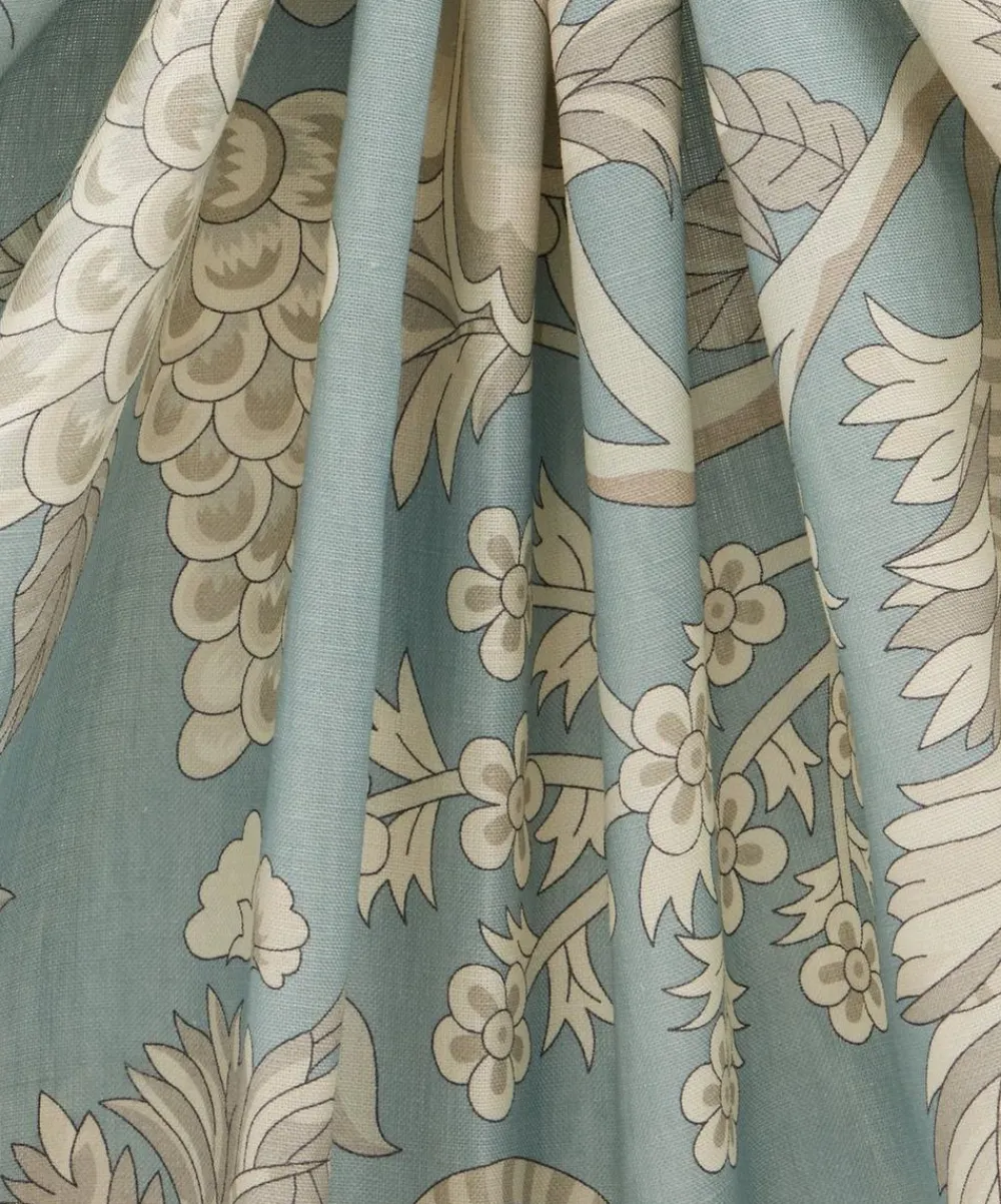 Liberty Interiors Furnishing Fabrics^Palampore Trail Landsdowne Linen in Lichen