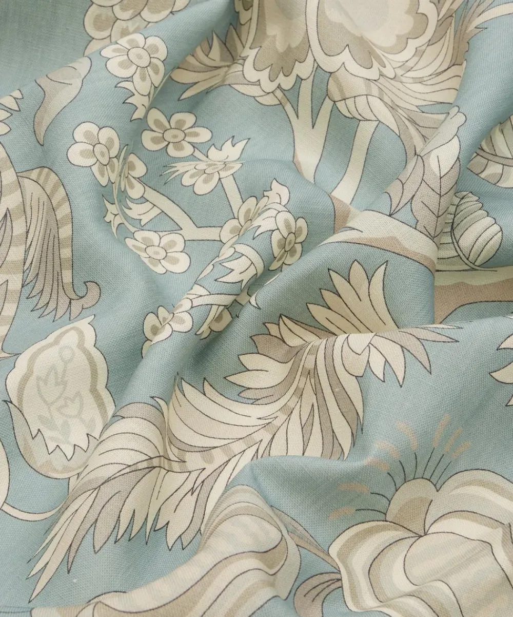 Liberty Interiors Furnishing Fabrics^Palampore Trail Landsdowne Linen in Lichen