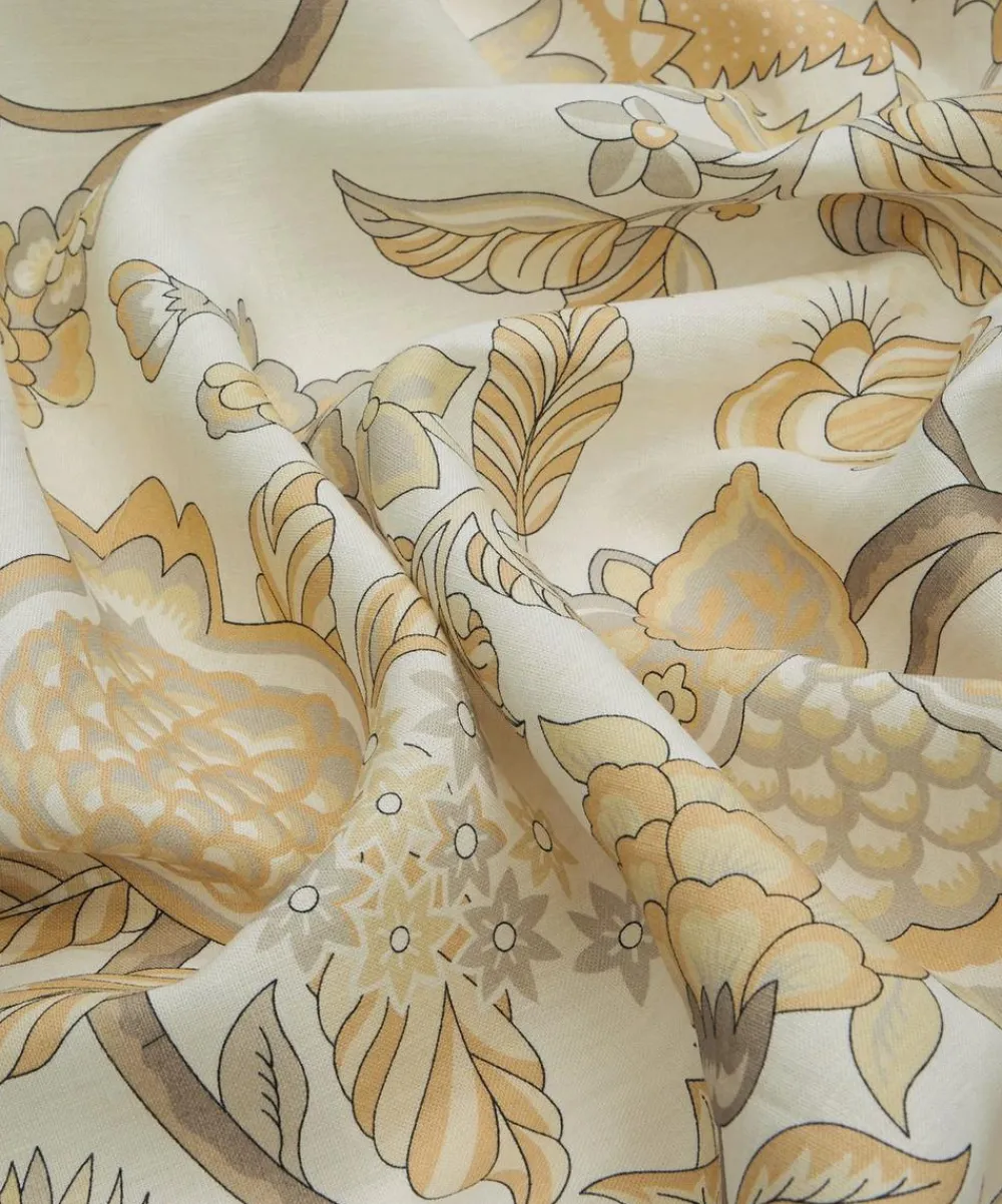 Liberty Interiors Furnishing Fabrics^Palampore Trail Landsdowne Linen in Pewter