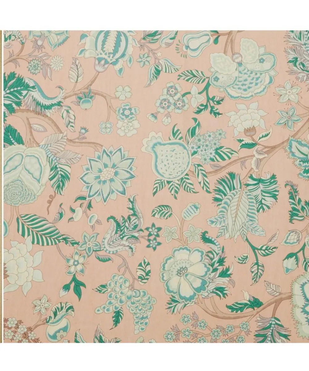 Liberty Interiors Furnishing Fabrics^Palampore Trail Landsdowne Linen in Jade Ointment