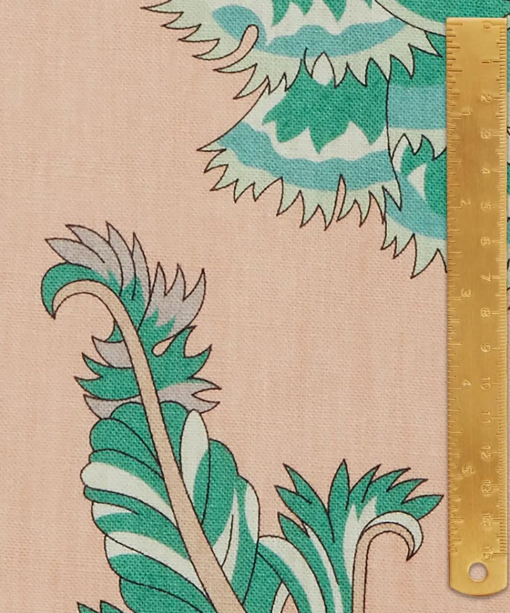 Liberty Interiors Furnishing Fabrics^Palampore Trail Landsdowne Linen in Jade Ointment