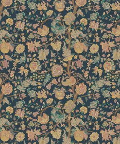 Liberty Interiors Wallpaper|Furnishing Fabrics^Palampore Trail Wallpaper in Pewter Blue
