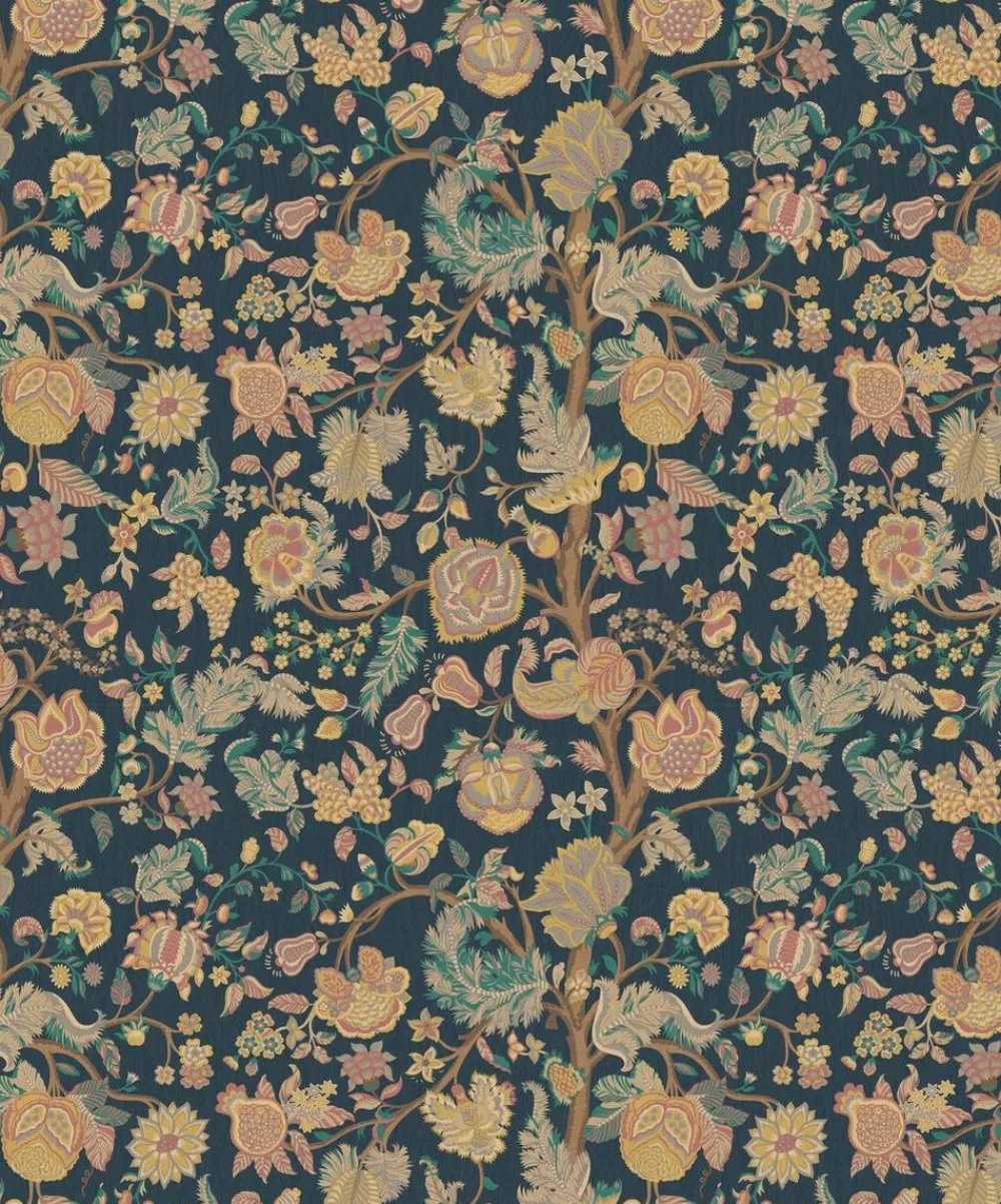 Liberty Interiors Wallpaper|Furnishing Fabrics^Palampore Trail Wallpaper in Pewter Blue