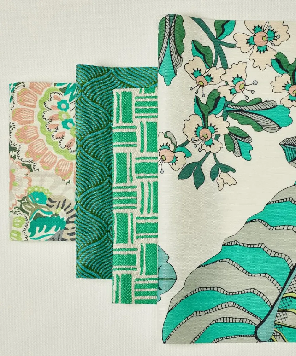 Liberty Interiors Furnishing Fabrics^Palazzo Westbrook in Aqua – Outdoor