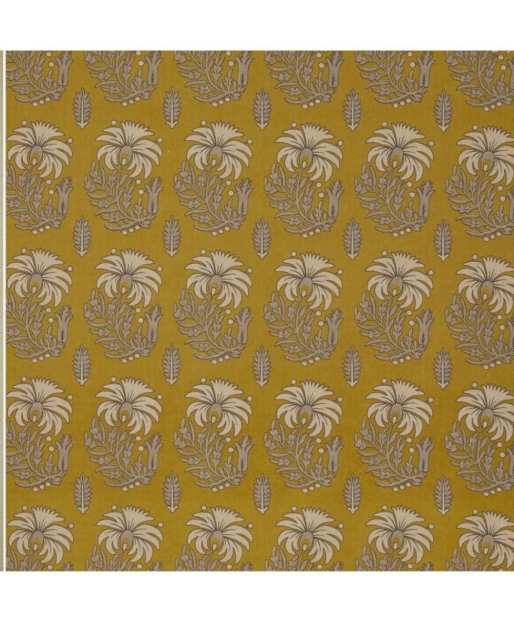 Liberty Interiors Furnishing Fabrics^Palm Parade Linen in Fennel