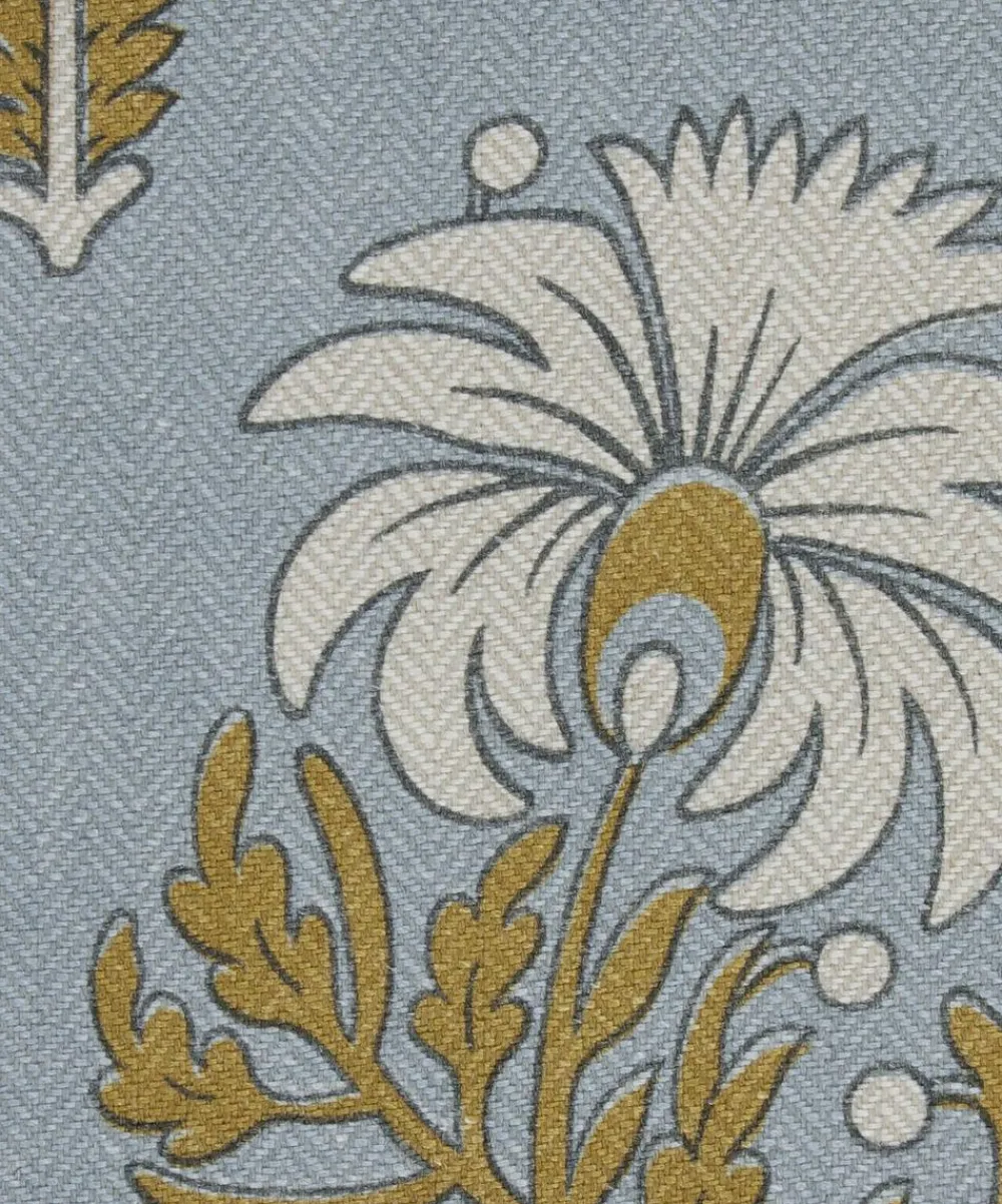 Liberty Interiors Furnishing Fabrics^Palm Parade Linen in Flax Flower