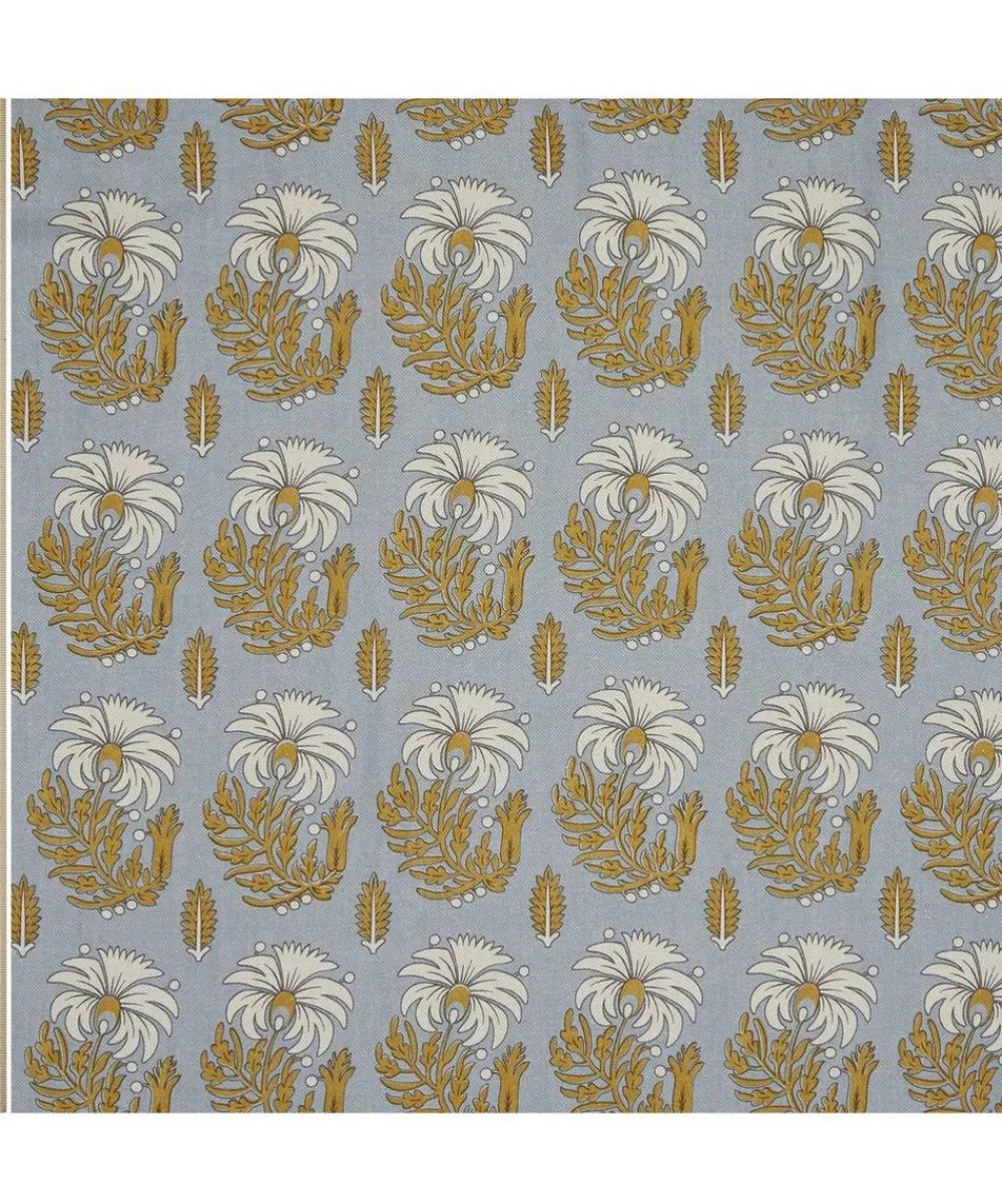 Liberty Interiors Furnishing Fabrics^Palm Parade Linen in Flax Flower