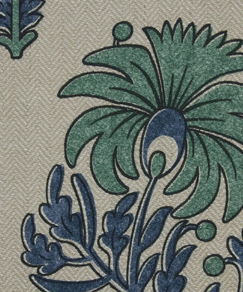 Liberty Interiors Furnishing Fabrics|Furnishing Fabrics^Palm Parade Linen in Jade