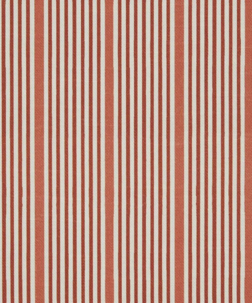 Liberty Interiors Furnishing Fabrics^Park Stripe Cotton in Galah Pink