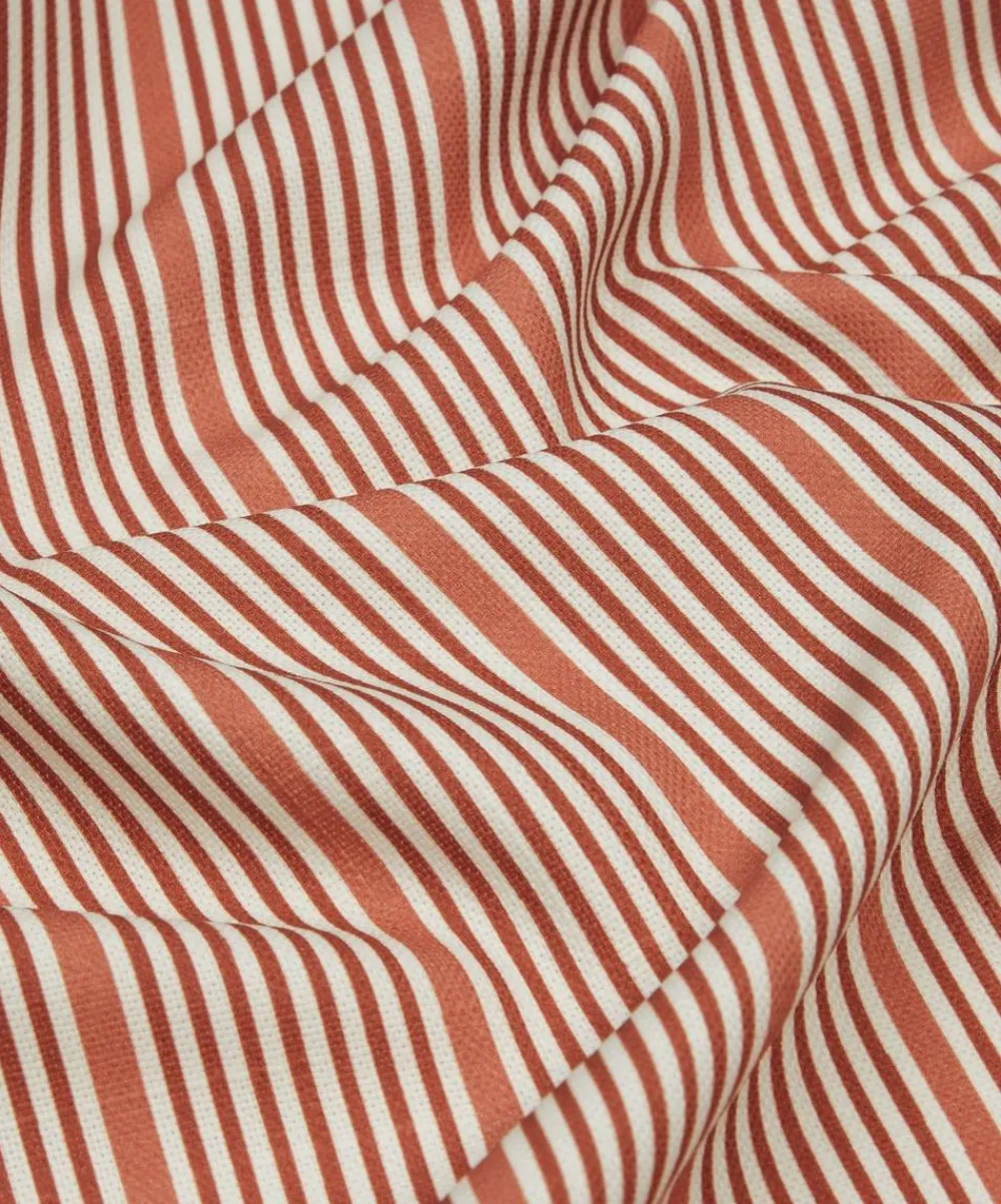 Liberty Interiors Furnishing Fabrics^Park Stripe Cotton in Galah Pink