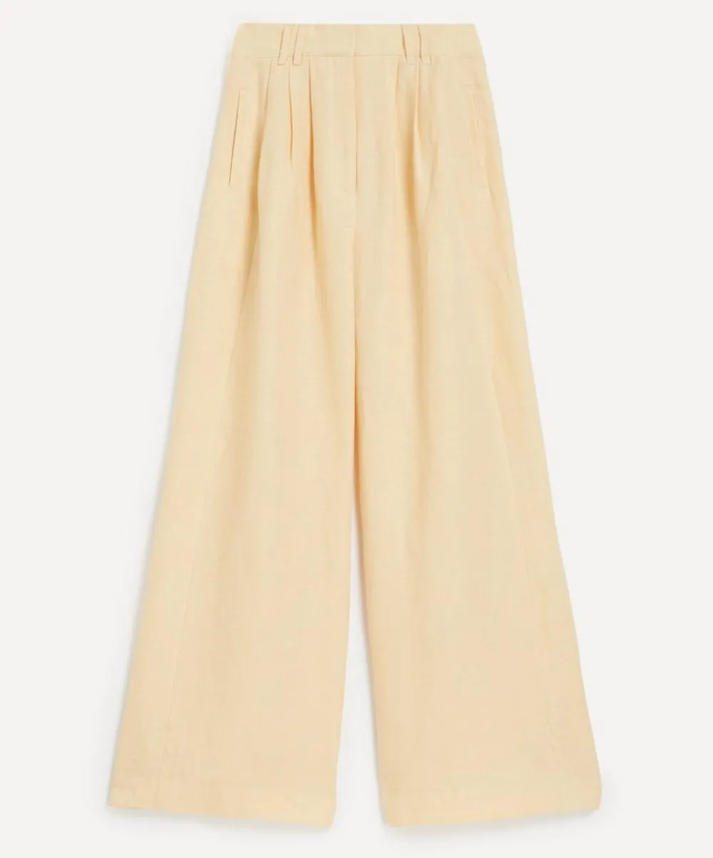 Posse Trousers & Shorts^Parker High-Waisted Linen Trousers