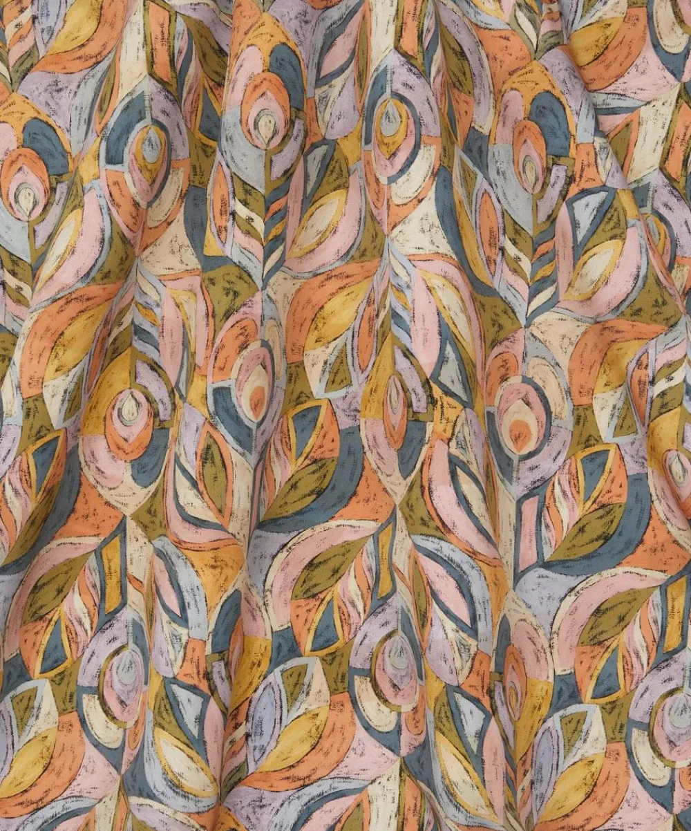Liberty Fabrics Crepe De Chine^Pastel Peacock Crepe de Chine