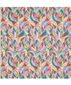 Liberty Fabrics Monument Twill^Pastel Peacock Silk Twill