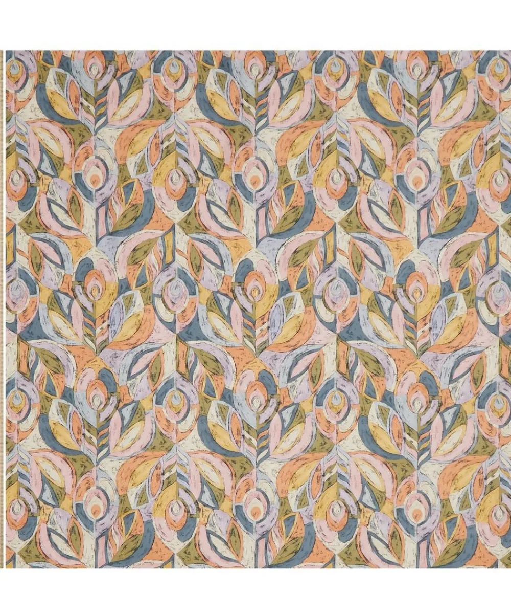 Liberty Fabrics Monument Twill^Pastel Peacock Silk Twill
