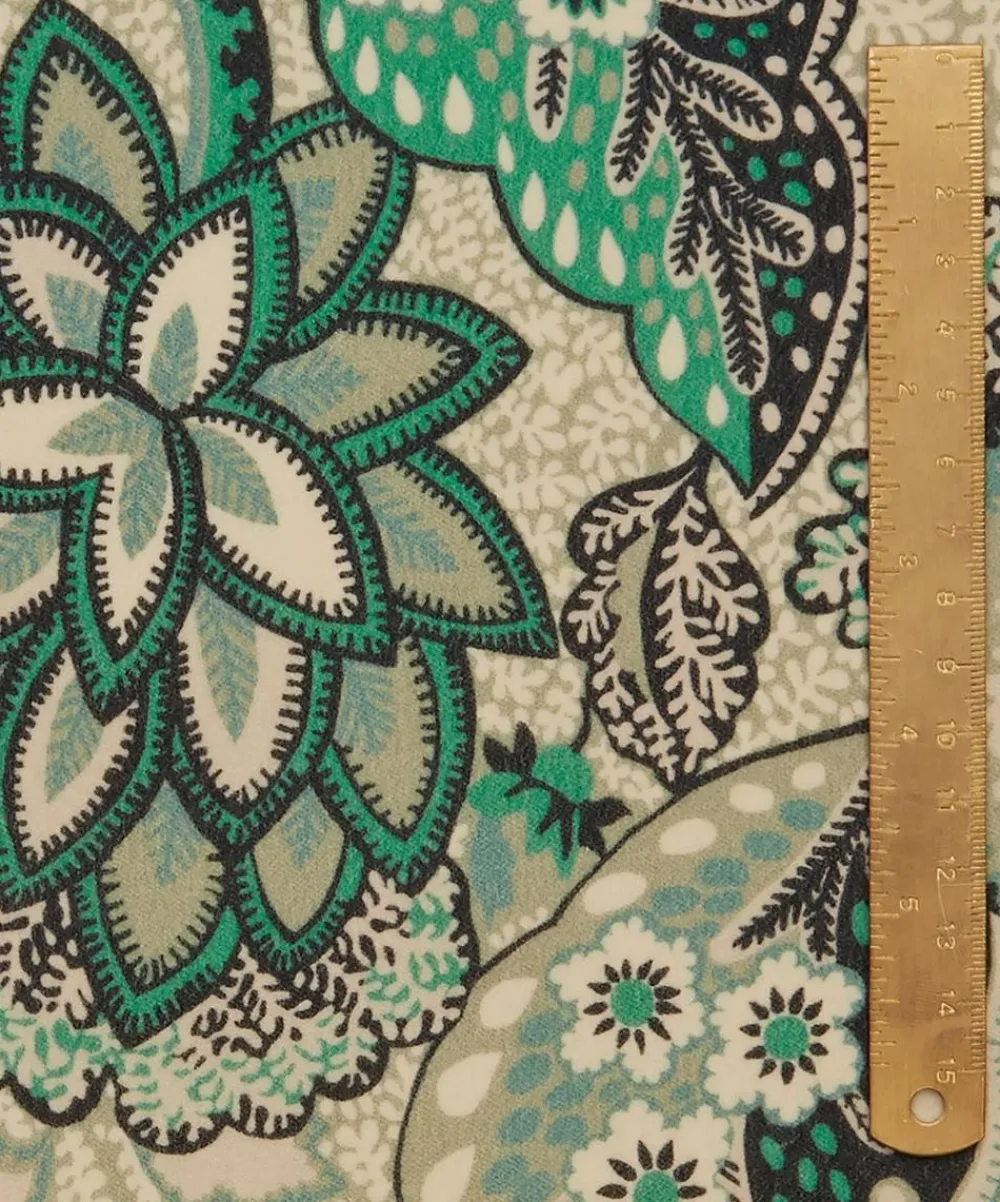 Liberty Interiors Furnishing Fabrics^Patricia Cotton Velvet in Jade