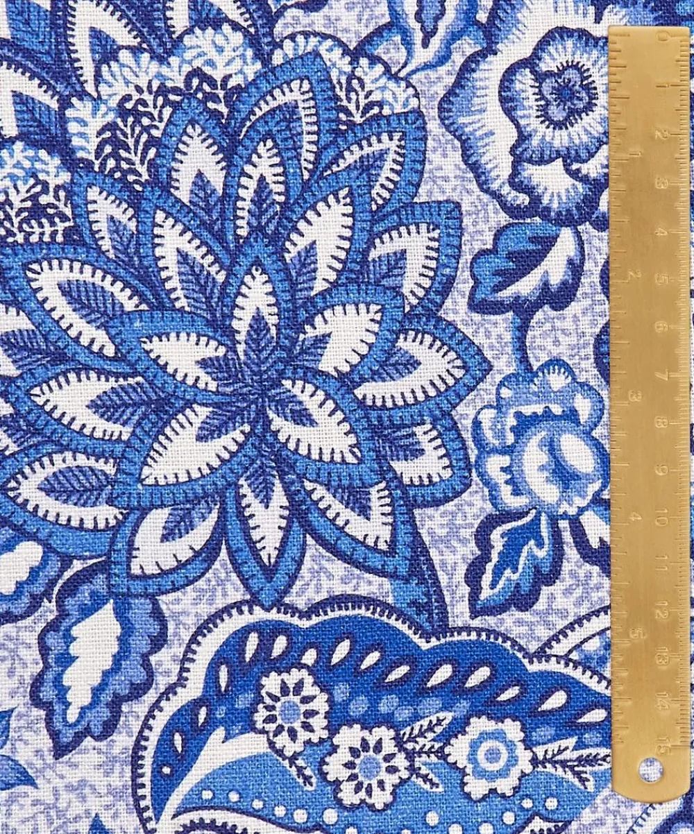 Liberty Interiors Furnishing Fabrics^Patricia Ladbroke Linen in Lapis