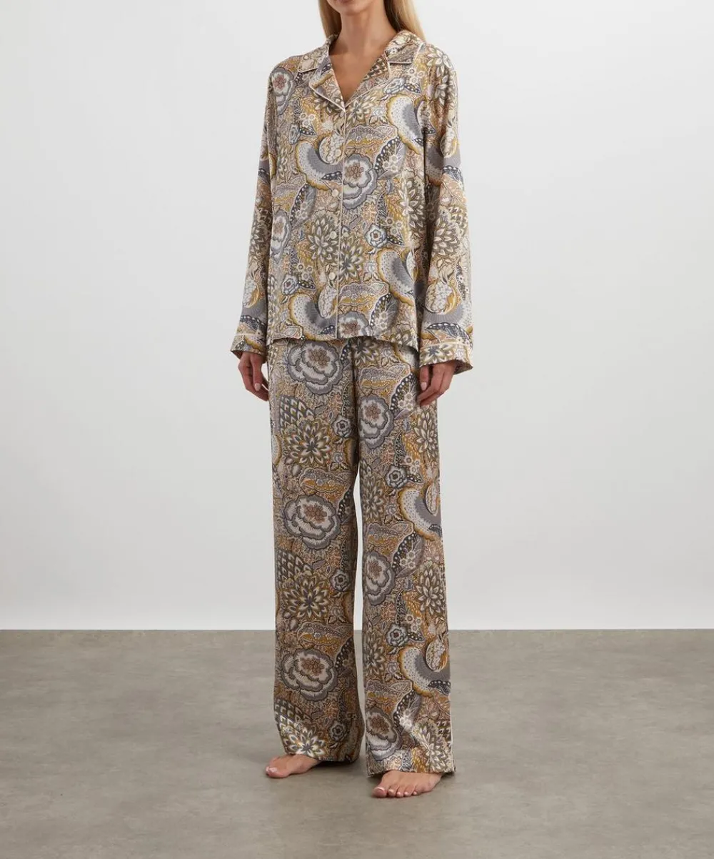 Liberty Sleepwear^Patricia Silk-Satin Cotton Pyjama Set