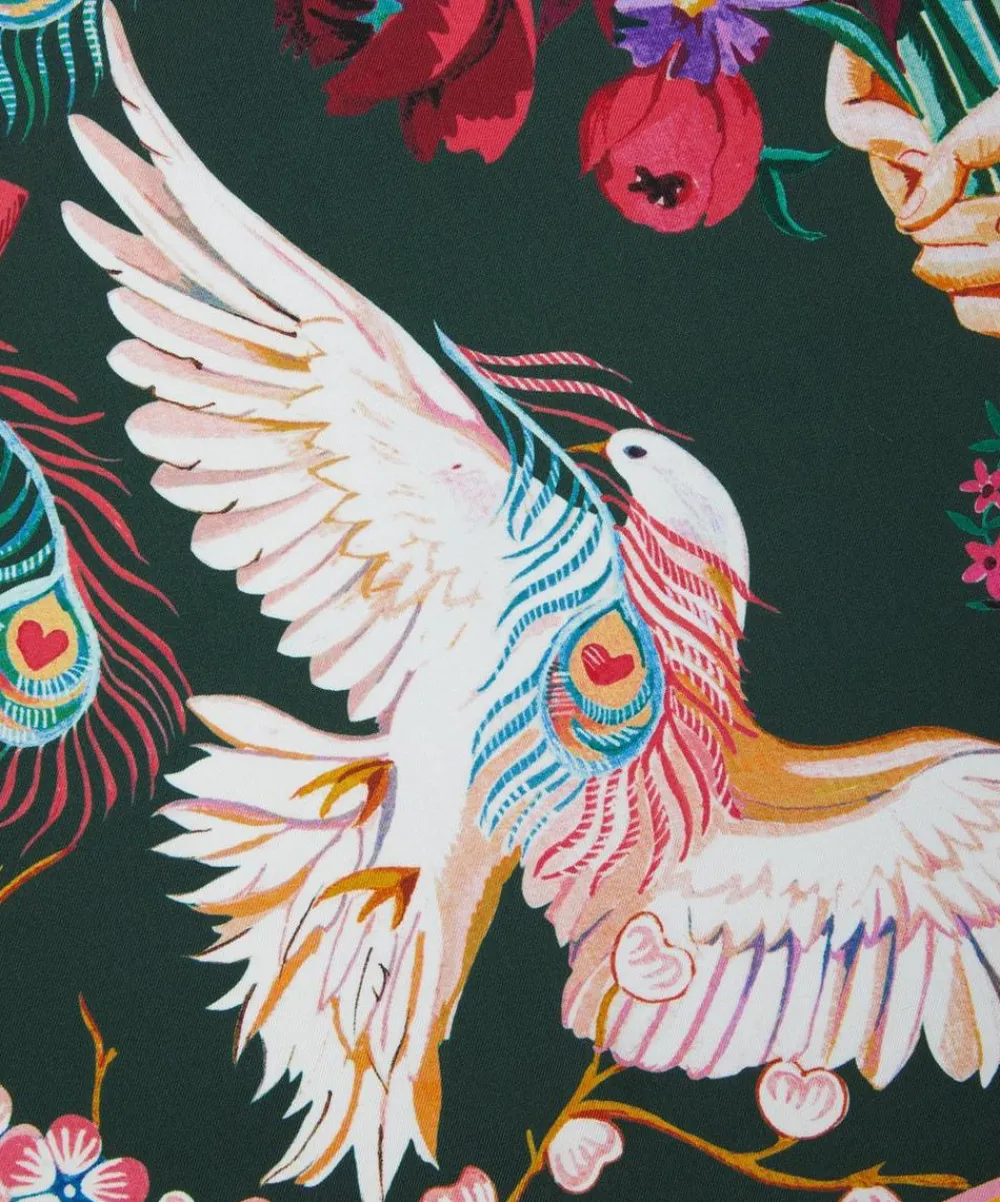 Liberty Scarves^Peace Love And 70x70 Silk Scarf
