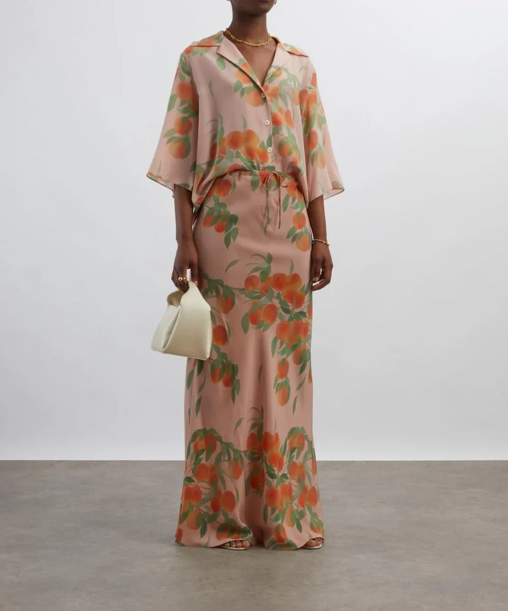 Bernadette Skirts^Peachtree Emily Silk Maxi Skirt