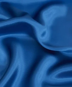 Liberty Fabrics Silk Satin|Classic Tana Lawn^Peacock Blue Plain Silk Satin