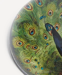 John Derian Stationery And Games^Peacock Close-Up Dome Paperweight