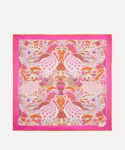 Liberty Scarves^Peacock Fiesta 140x140 Silk Scarf