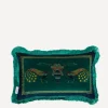 Liberty Cushions^Peacock Garden Rectangular Velvet Cushion