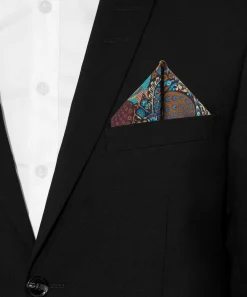 Liberty Pocket Squares^Peacock Garden Silk Pocket Square
