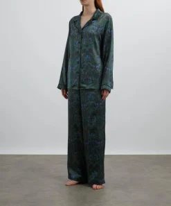 Liberty Sleepwear^Peacock Manor Relaxed Silk-Satin Pyjama Set