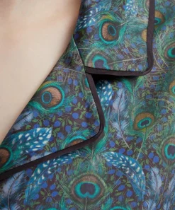 Liberty Sleepwear^Peacock Manor Relaxed Silk-Satin Pyjama Set