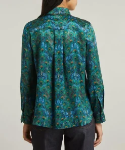 Liberty Tops^Peacock Manor Relaxed Silk Shirt