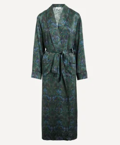 Liberty Sleepwear^Peacock Manor Silk-Satin Robe