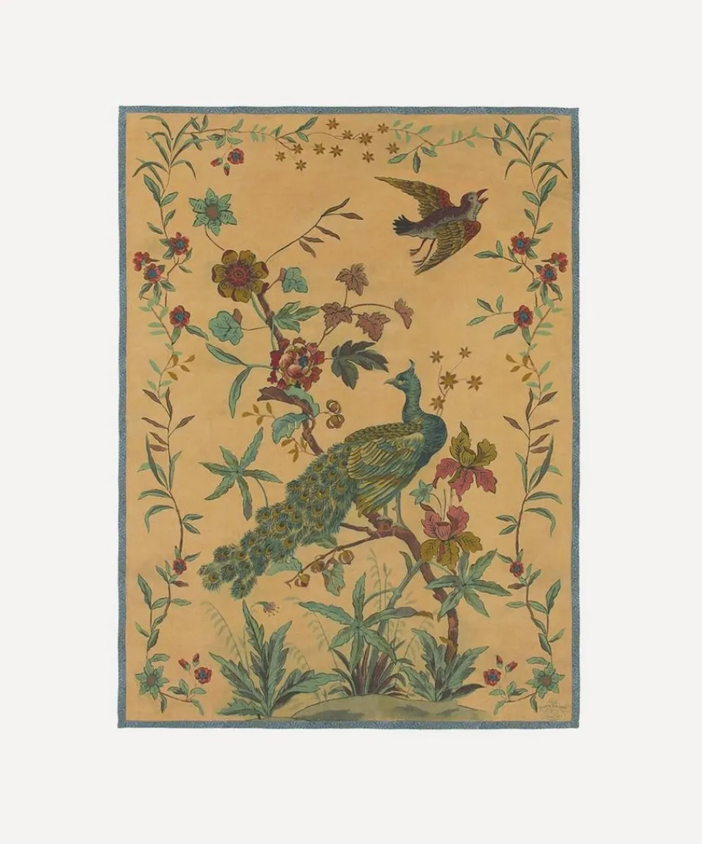 John Derian Throws^Peacock Toile Sepia Throw