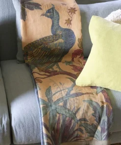 John Derian Throws^Peacock Toile Sepia Throw