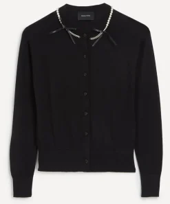 Simone Rocha Knitwear^Pearl and Chain Bow Cardigan