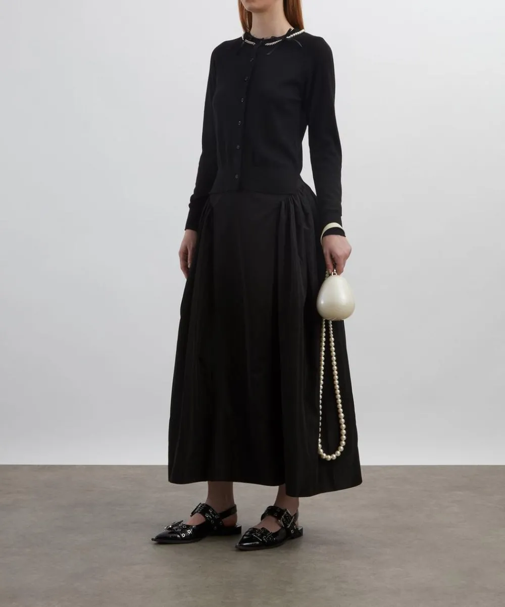 Simone Rocha Knitwear^Pearl and Chain Bow Cardigan